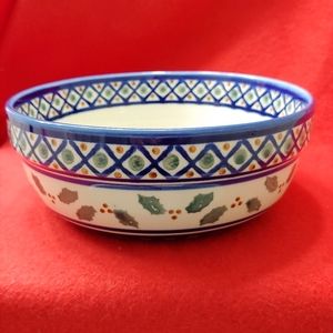 Polish pottery Christmas bowl